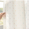 Children's Bedroom Decoration Embroidered Sheer Curtain